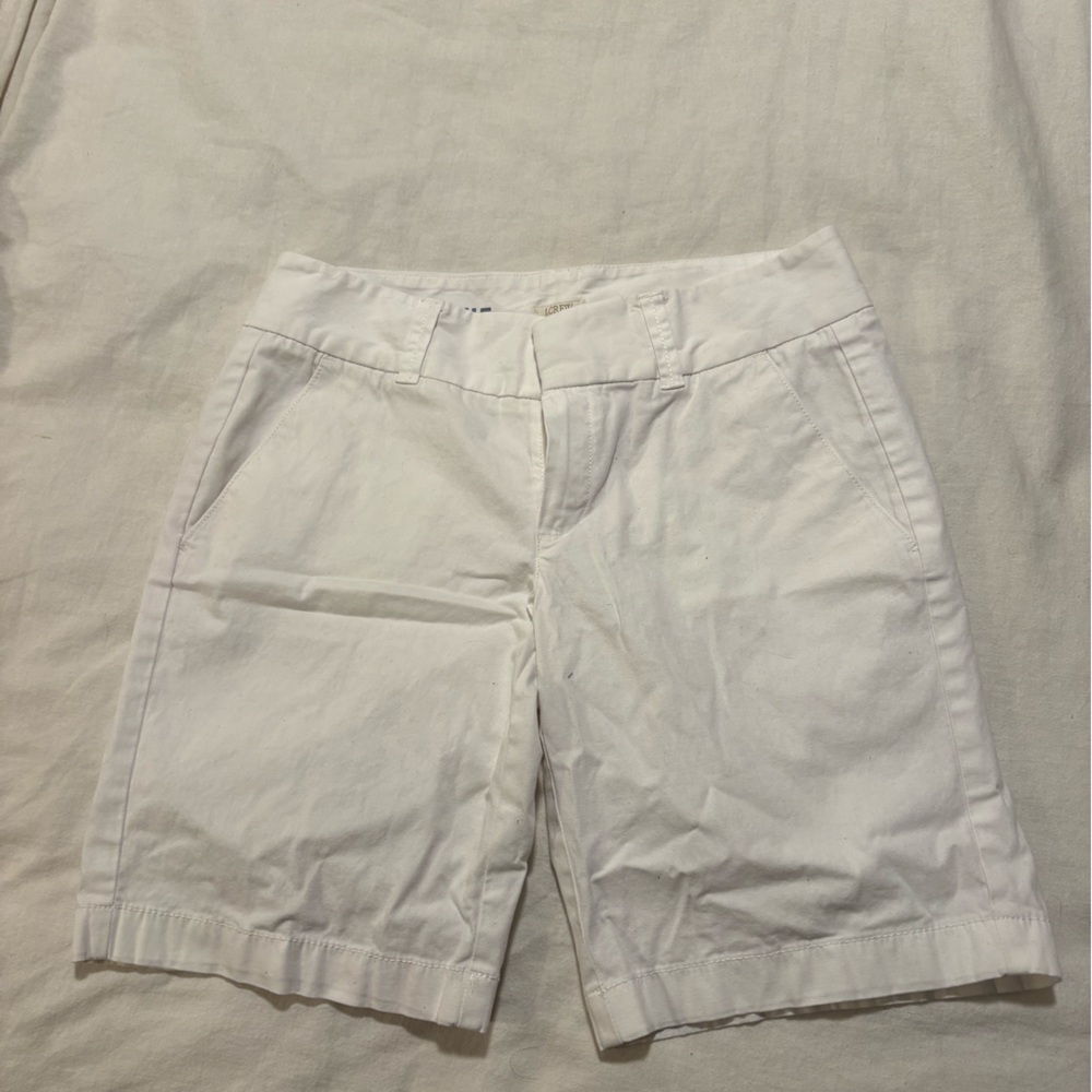 J. Crew Women's White Bermuda Shorts